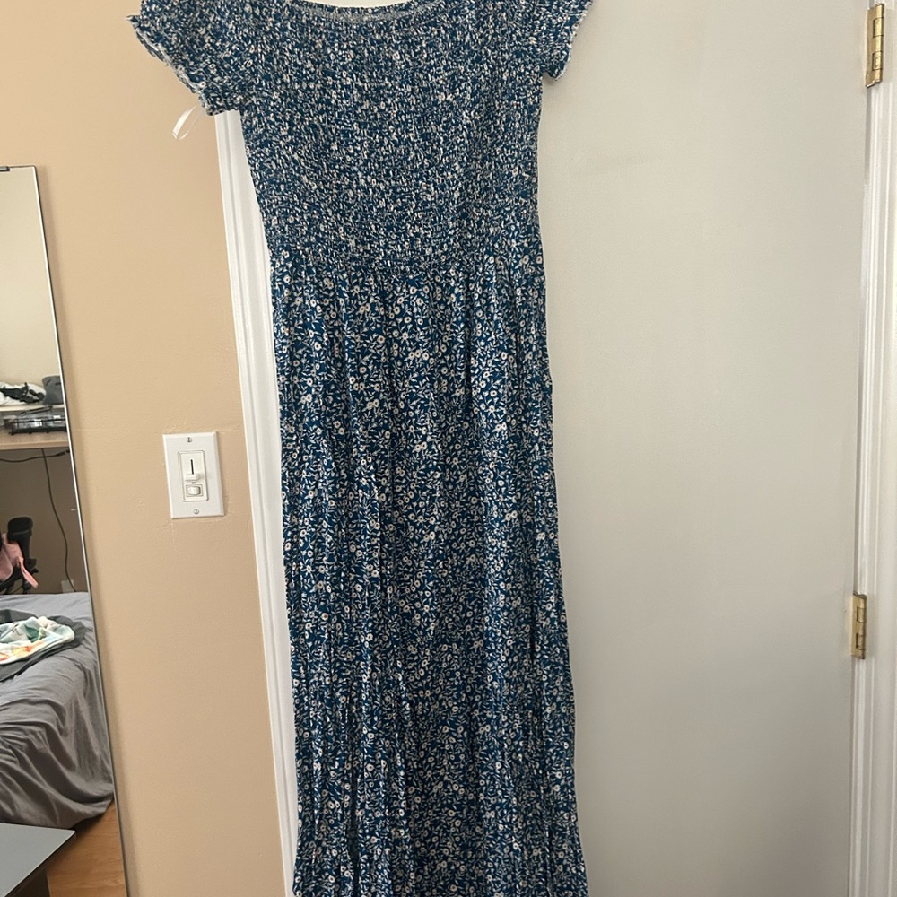 Floral Blue Maxi Dress